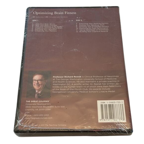 Richard Restak - Optimizing Brain Fitness 2-DVDs 2011 Great Courses 12 Lectures - Picture 4 of 8
